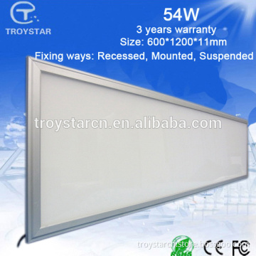 Shenzhen New Design 54W 1200*600 led panel light square flat surface mounted led panel ceiling lighting